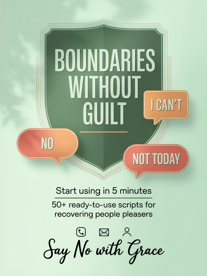 Boundaries Without Guilt: 50+ Ready-to-Use Scripts for Recovering People Pleasers