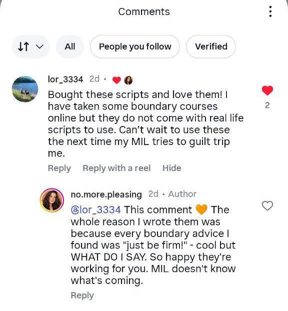 Testimonial from Lori