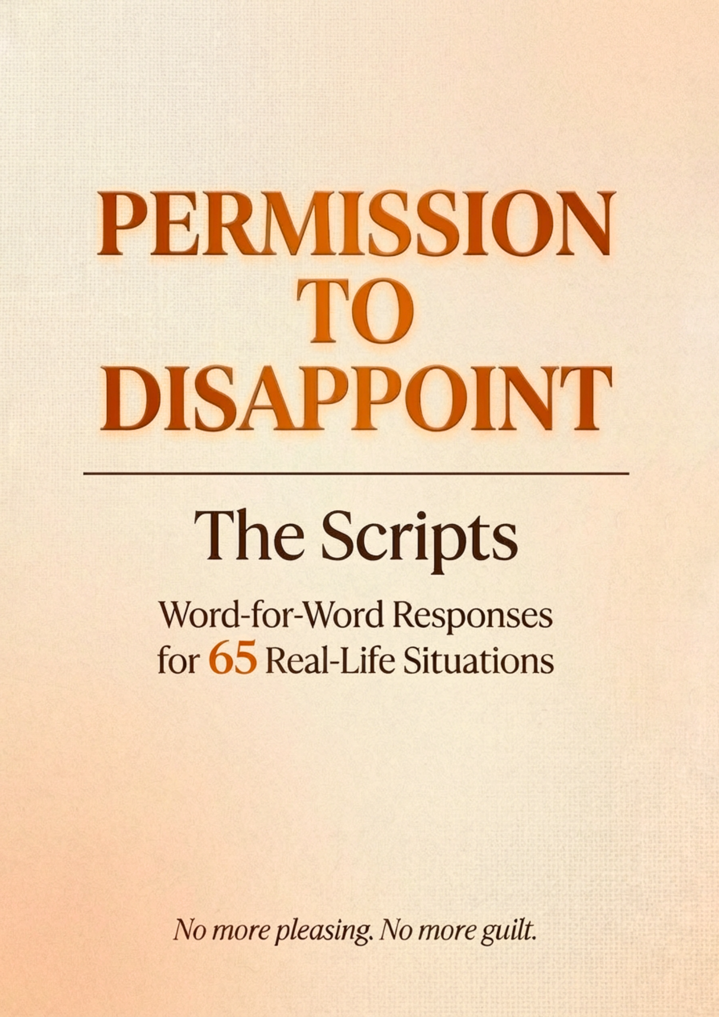 Permission to Disappoint