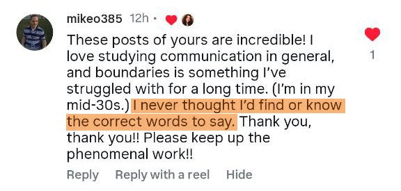 mikeo385: I never thought I'd find or know the correct words to say.